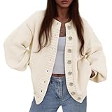 PRETTYGARDEN Women's 2026 Winter Cardigan Sweaters Trendy Chunky Knit Long Sleeve Button Up Casual Warm Fall Jackets Coats (Beige,Medium)