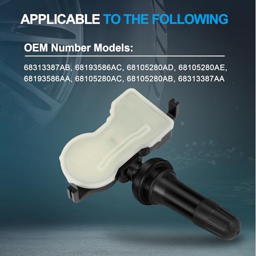 FINDAUTO Original Equipment TPMS No Programming Required 433MHz Tire Pressure Monitoring System Sensor Compatible with 2015-2018 for Chrysler 2013-2018 for Dodge 2015-2018 for Jeep 68313387AB