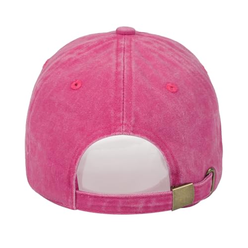 Image of HH HOFNEN Baseball Cap Washed Cotton Unstructured Vintage Hat for Men Women | Unisex Sports Ball Caps Sun Protection Adjustable Outdoor Curved-Brim Dad Hat Classic Plain Cap