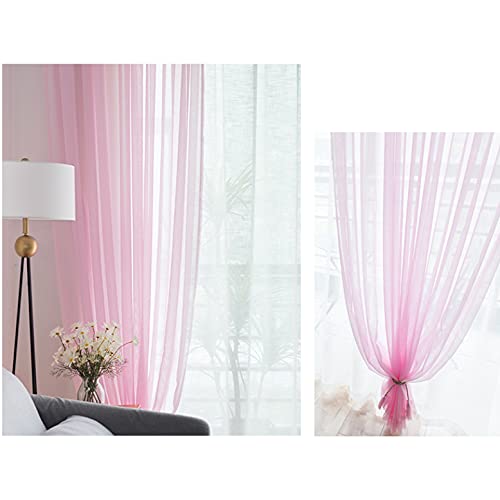 Yujiao Mao - Cortina De Voile Con Ojales, 1 Unidad, Transparente