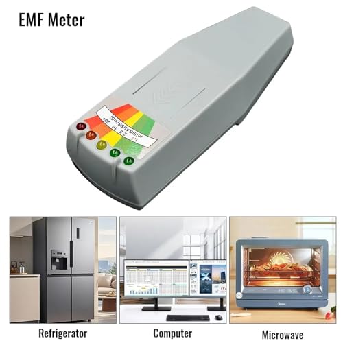 Detector EMF profesional con 5 LED portátil para radiación miniatura 7