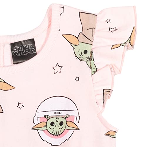 Star Wars The Mandalorian Baby Yoda Toddler Girls Sleeveless Romper Pink 2T #TOP4