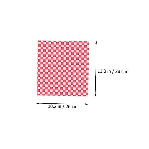 Papel a cuadros PRETYZOOM para evitar manchas de grasa al hornear y servir 3