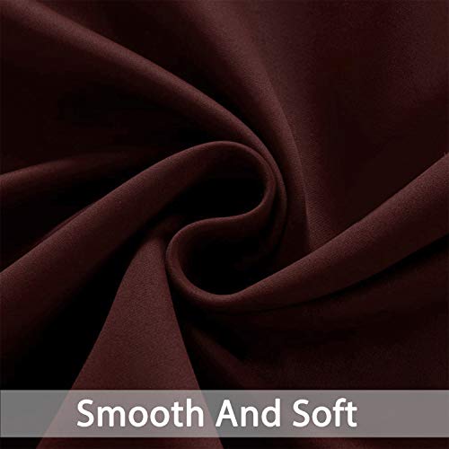 Yakamok Treatment Blackout Thermal Insulated Room Darkening Solid Grommet Curtains/Drapes for Bedroom,Bonus 2 Tie Backs Included (Burgundy Red,52x72-inch, 2 Panels)