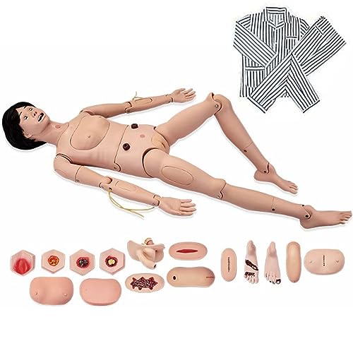Simulador de maniquí de enfermería con todas las funciones para entrenamiento médico y práctica de cuidado de trauma