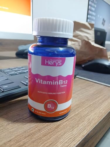 Image of Herys Nutrafort Vitamin B12 Supplements | Methylcobalamin 1500mcg Tablets | Best B12 Supplement for Men & Women | Supports Energy & Brain Health | 60 Tablets