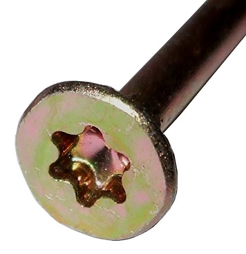 Dresselhaus Universalschraube JD-79 Mit Senkkopf 6x120mm - 100 Stück Verzinkt Gelb Chromatiert