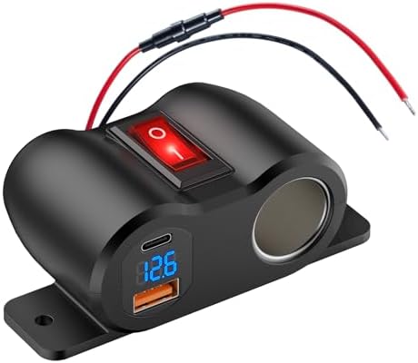12V Auto Ladebuchse Mit QC3.0 USB & Zigarettenanzünder - 120W Dual USB
