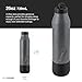 EcoVessel Stainless Steel Bottle with Removable Cup, Vacuum Insulated Thermos for Hot and Cold Drinks, with Folding Handle for Travel and Camping, 25oz (Gray)