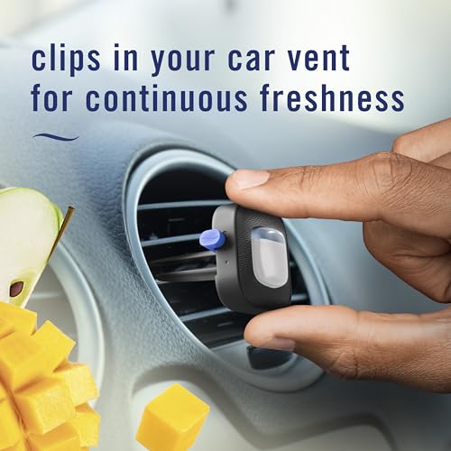 Febreze Car Air Freshener Vent Clip Multipack Mango Splash Scent, Long Lasting Smell Fighter for Strong Odors Car Febreze Clip Automotive Vent Air Freshener 4 Count - image 5