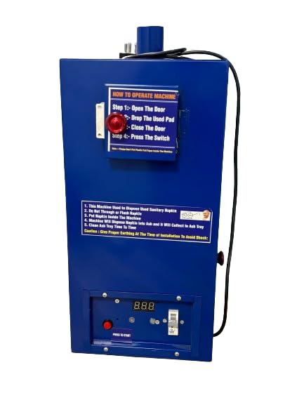 RMAX Sanitary Pad Incinerator | Sanitary Pad | Face Mask Disposal Machine | 250 Pad Per Day (250 Napkins Disposal Storage Capacity, Blue) (B0D471TQG8) Amazon Price History, Amazon Price Tracker