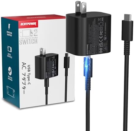 （14:30時点） Switch 2 ACアダプター 充電器 PD規格 60W急速充電 TVモード対応 両端Type-C PSE認証済み Switch 1/2＆Switch Lite＆Switch oled 有機elモデル スマートフォン ノートPC その他機器対応
