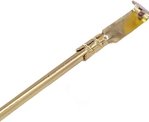 Miniatura 3 de 1 reloj de cuarzo de metal, péndulo, mecanismo de movimiento dorado, pieza de reparación de repuesto (7.5 pulgadas7.5 in)