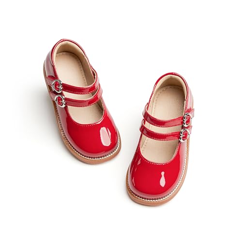 Image of Flaryzone Toddler Little Girl Mary Jane School Uniform Oxfords Flat Dress Shoes