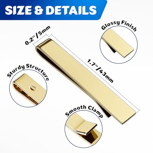 Image of Roctee Men's Tie Clip For Skinny Ties, 3 Pack Small Tie Clip For Men, Tie Clasp Pinch Necktie Clip On Shirt Tie, Suitable For Business Metting Wedding Birthday Gift Father Boyfriend Son