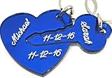 Heart and Key Couple Keychain Personalized Custom Name Free Engraved Key To My Heart Key Chain Any N