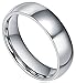 King Will BASIC Men's 6mm High Polished Comfort Fit Domed Tungsten Carbide Ring Wedding Band