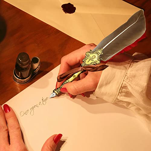 caneta e penas | Capena antiga para escrever,canetas pena inclui caimersão penas, pontas reposição,