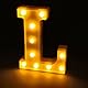JANDEI - Warmes Licht LED Zahlen und Buchstaben für Dekoration und Atmosphäre, leuchtendes Herz, Nachtlichter, Geburtstage, Hochzeiten, Schaufenster. Sie funktionieren mit AA-Batterien (L)