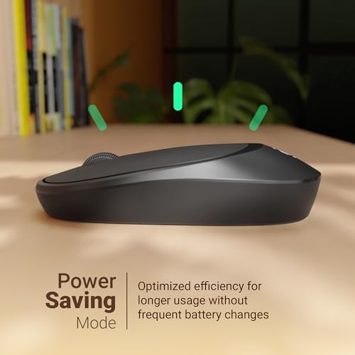 Image of Zebronics Wireless Mouse, 2.4GHz, 1200 DPI, 3 Buttons, High Precision, Comfortable & Ergonomic Design, Lightweight, Power-Saving Mode, USB Nano Receiver (Dazzle 10, Black)