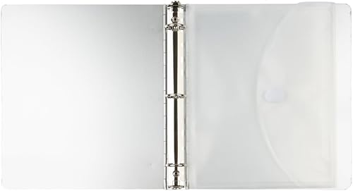 Miniatura 59 de JAM PAPER Sobres de plástico de 3 agujeros con cierre de gancho y bucle, folleto de cartas, 9 1/2 x 11 1/2 con expansión de 1 pulgada, color verde