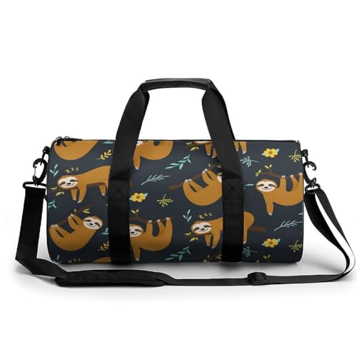 Duffel bag paresseux brun sac de sport gym voyage 45cm