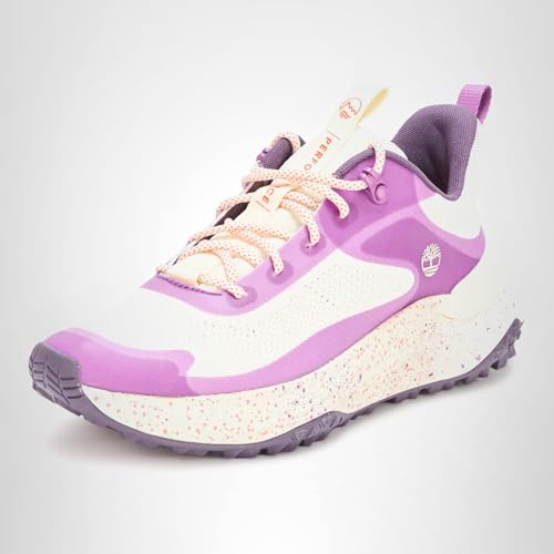 Timberland Women's Motion Access Low Lace Up Sneaker, NAT W Bright Purple Knit, 9.5 Medium