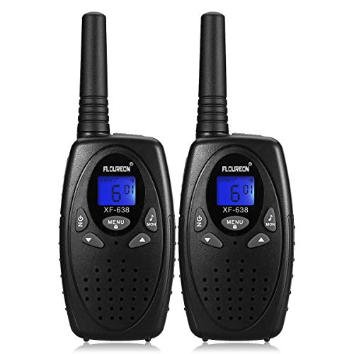 FLOUREON Walkies Talkies Two Way Radios Long Range 1-3 Mile Distance UHF Handheld