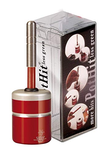 PotHit Handpfeife, Pur-Pfeife | 115 mm | Aluminium, CNC-gefräst, rot | One-Hitter 'Pot-Hit' | von bong-discount