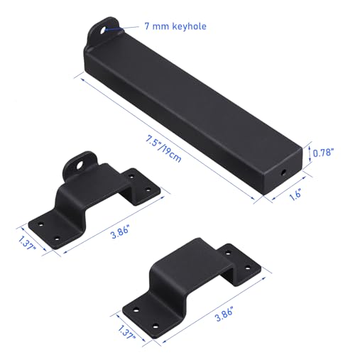 VANROUG 7.5" Heavy Duty Security Slide Latch Lock,with Padlock Hole Adjustable Gate Latch for Wooden Fences Barn Doors, Interior and Outdoor Door Latch,etc. by VANROUG - Image 2