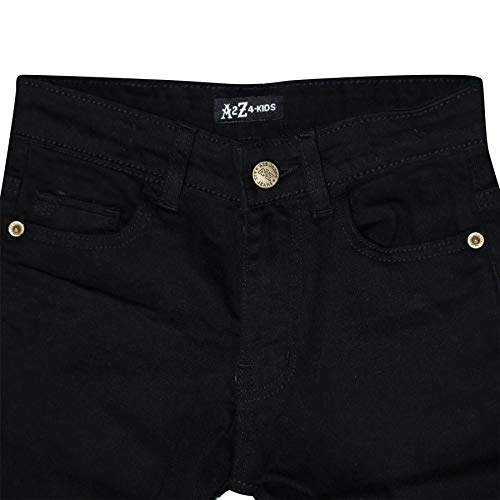 Faded Jet Black Denim Jeans Comfort Stretch Skinny Pants Trousers Lightweight Trendy Summer Boys Age 5-13 Years2