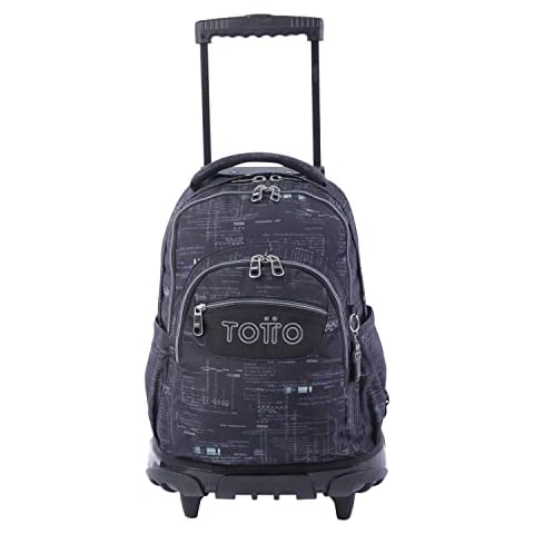 TOTTO Mochila escolar con ruedas letras internet Cover