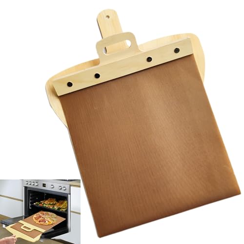 Syiyunran Pala Per Pizza Scorrevole - 1 Pezzo, Dimensioni 29x39 cm, Scivolo Pizzarette Spatola Giratutto Palo Cucina, Trasferisce Senza Sforzo Pizze, Torte, Pani, Accessori Forno a Legna