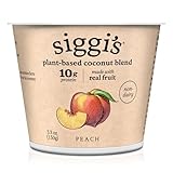 siggi's® Plant-Based Coconut Blend, Peach, 5.3 oz. Cup – Single Serving Dairy Free Snack, More Protein Than Sugar