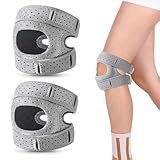 2 rodilleras para hombres y mujeres, rodilleras articuladas activas, rodilleras de rótula, rodillera de compresión para rótula, rodillera de compresión para alivio del dolor, rodilleras