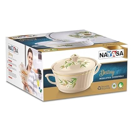 Nayasa Destiny Insulated Casserole 2000 ml, Off White