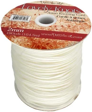 Lovely Knots/Knotting Cord 2mm 180yds White for Jewelry and Craft Making