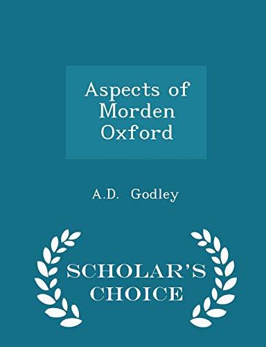 Aspects of Morden Oxford - Scholar's Choice Edi... 1296220893 Book Cover