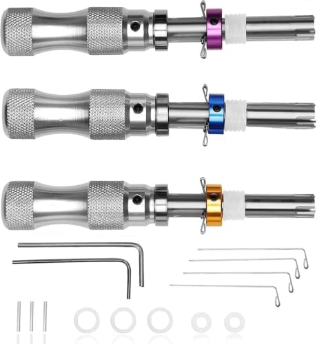 Tubular Toolbox Lock with Key 3 Pcs 5/8-inch Cabinet Lock Master Keyed Tubular Cam Hook Cam Zinc Pick Alloy