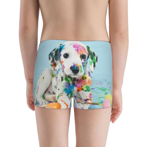 Boys' Cotton Boxer Brief Soft Underwear-A Funny Little Dalmatian Puppy3
