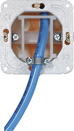 Opus 560.424.27 Kabelauslass mit Zug-entlastung, Alpinweiss Fusion G-Rahmen 2-f, sw Glas, schwarz