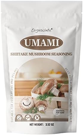 Orgnisulmte Umami Powder, Savory Shiitake Mushroom Seasoning Granules, Vegan Friendly All Natural Powder for Cooking,No MSG 3.52 Oz