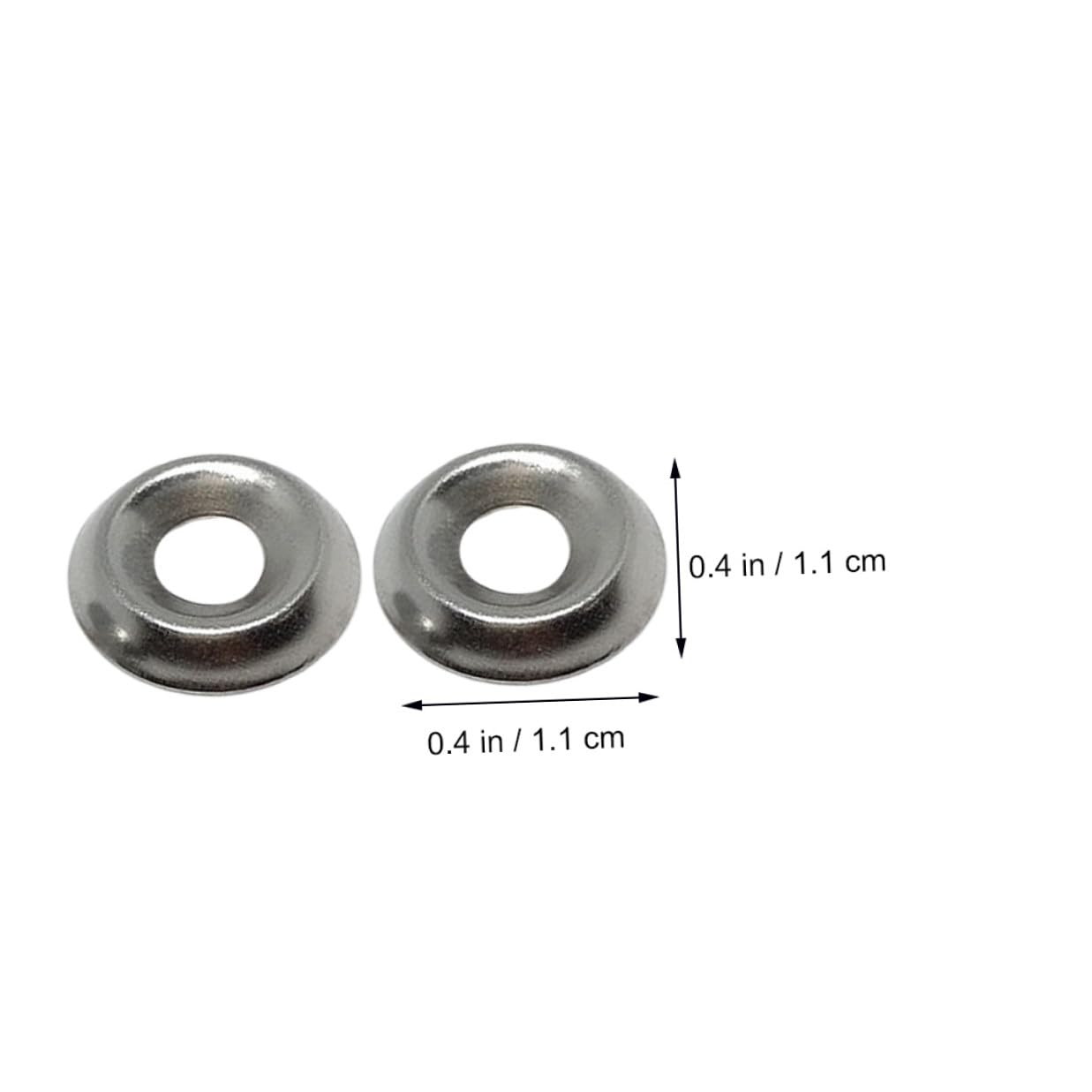 Ipetboom 100 Pcs 304 Stainless Steel Concavo-Convex Cup Washers Rust-Proof Bolt Replacement Gaskets Practical Fixing Screw Washers for Industrial and Scientific Use