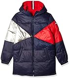  Tommy Hilfiger Mädchen Reversible Iconic Puffer/Parka Jacke, Twilight Navy, 3