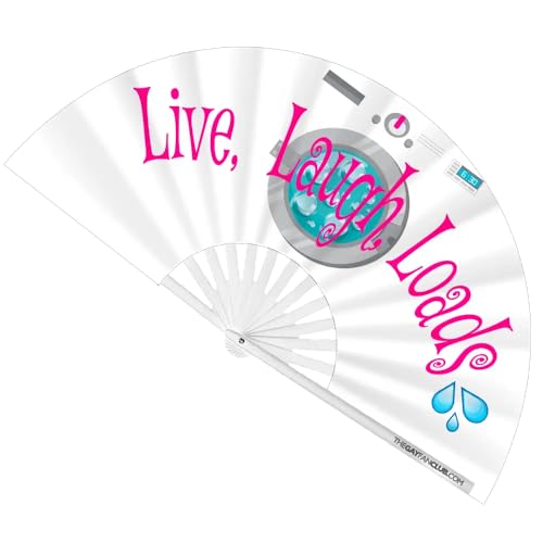 Live Laugh Loads Fan – Bold Bamboo Folding Hand Fan for Pride & Drag Celebrations