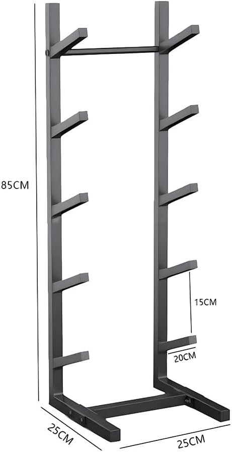 Rygcrud Skateboard Racks Floor Stand, Floor-Standing Indoor Snowboard Storage for Skis/Longboard/Scooter, Skateboard Display Rack Sports Mat Holder(5 Tiers/H:85 CM)