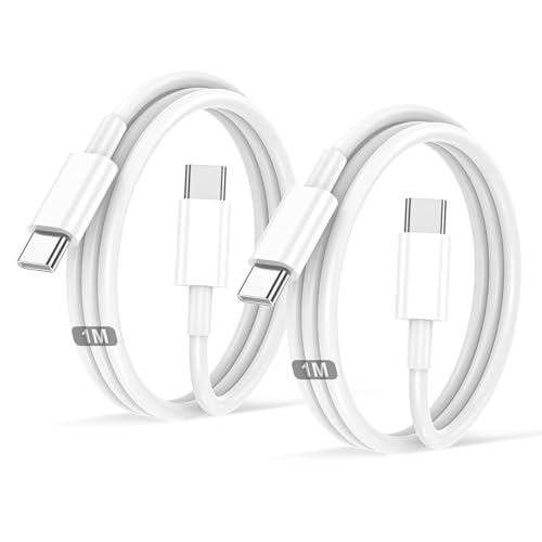 Cavo USB C,1M+1M 2Pezzi Type C Ricarica Rapida for IPhone 16/Pro/Pro Max/Plus/15/Pro/Pro Max/Plus,For Samsung Galaxy S25 S24 S23 S22 S21/S20/Note 10/iPad Pro/Air/MacBook Air/Pro/Mini7 6