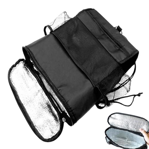 Sirseon Organizador de coche en la parte posterior del asiento, bolsa de almacenamiento para el respaldo del asiento del coche, caja de almacenamiento multibolsillos, protectores de asiento trasero