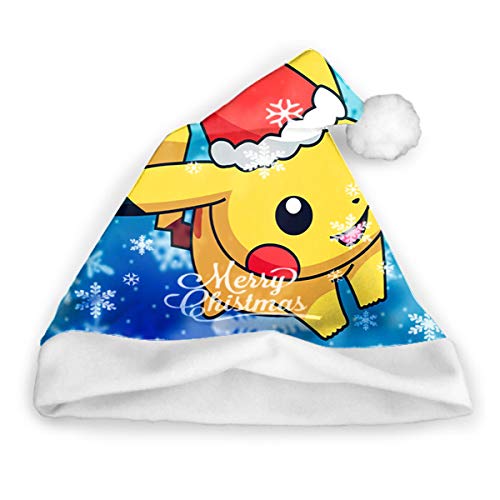 YudoHong Gorras de Navidad Personalizadas con Gorro de Papá Noel de Pikachu