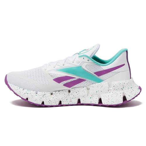 Reebok Floatzig Running Shoes for Men, FTWR White/Ai Aqua/Purple Rave, 11.5